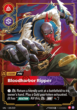 Pyke, Bloodharbor Ripper (V.1) UNL-185 Rare Near Mint Englisch Foil