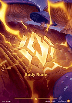 Body Rune (V.2) UNL-R04a Showcase NM Englisch Foil