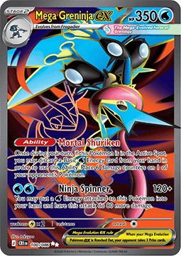 Mega Quajutsu ex CRI-100 Ultra Rare Excellent Deutsch