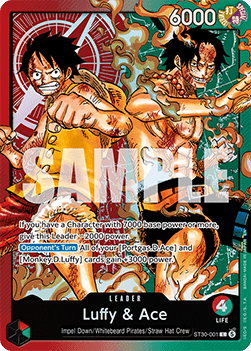 Luffy & Ace (ST30-001) (V.1) ST30 Leader Near Mint Englisch