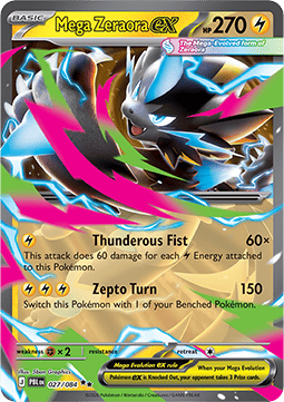 Mega Zeraora ex PBL-027 Double Rare Near Mint Deutsch