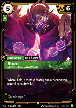 Shen, Scourge of Shadows (V.2) VEN-042a Showcase NM Englisch Foil