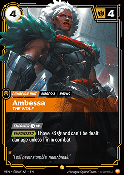 Ambessa, The Wolf VEN-084a Showcase Boosterfrisch Englisch Foil