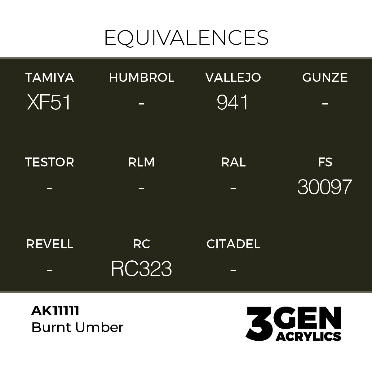 AK Interactive 3GEN Burnt Umber 17ml