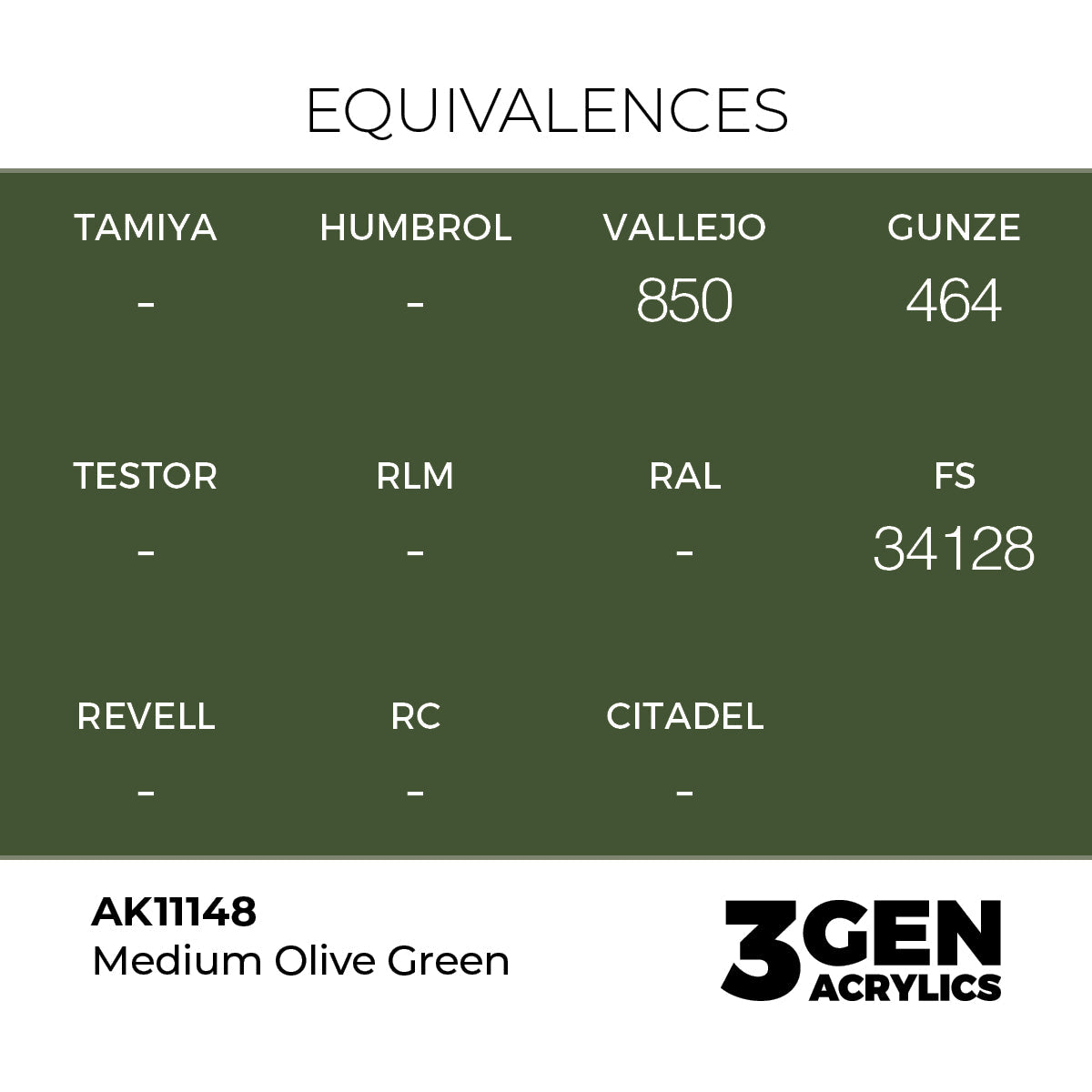 AK Interactive 3GEN Medium Olive Green 17ml