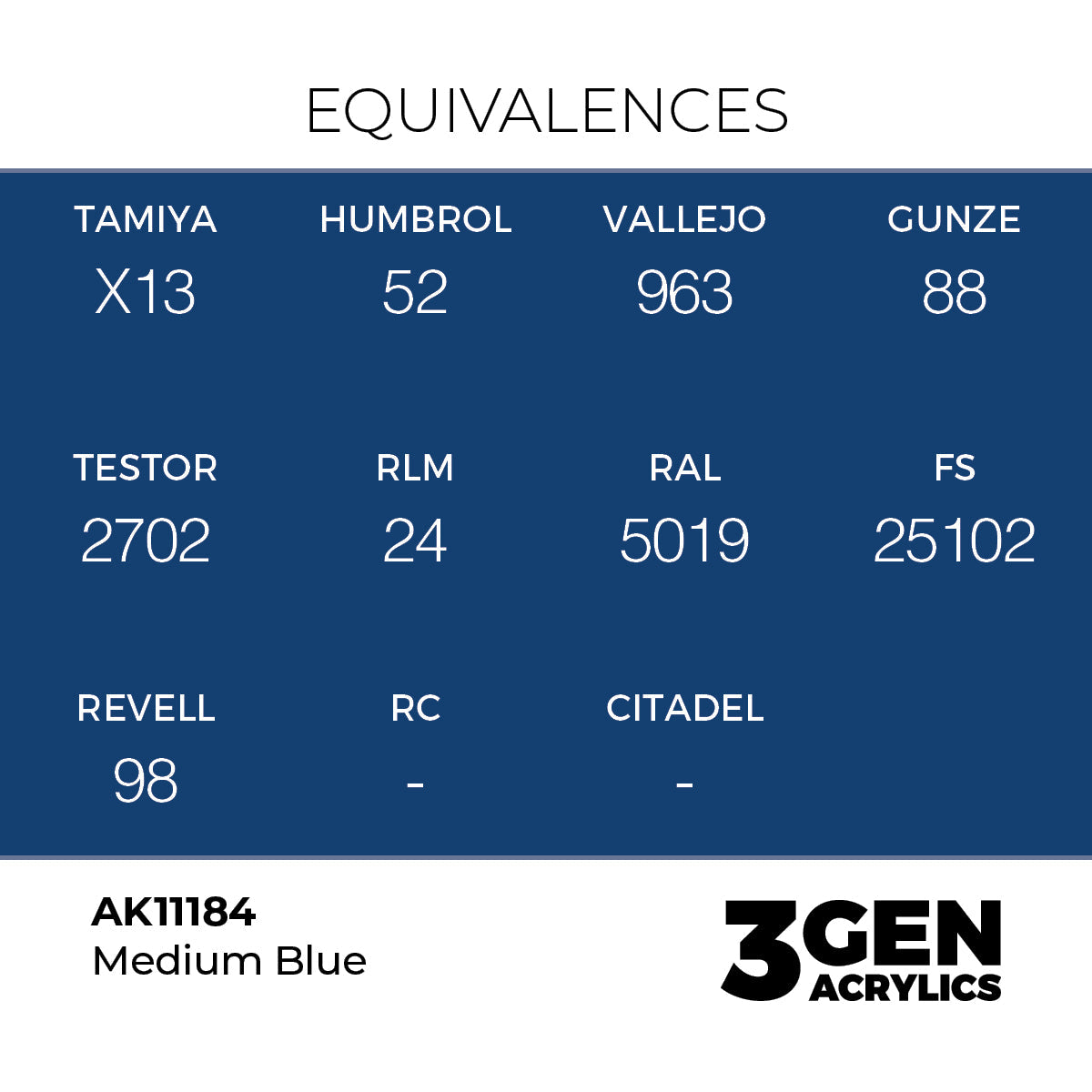 AK Interactive 3GEN Medium Blue 17ml