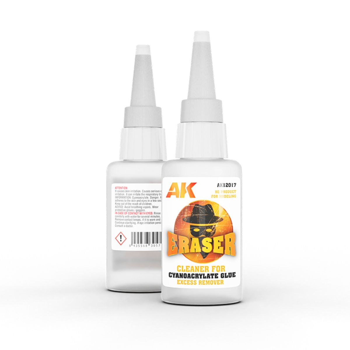 AK Interactive ERASER CLEANER FOR CYANOCRYLATE (EXCESS REMOVER) / LIMPIADOR PARA PEGAMENTO DE CIANOACRILATO (ELIMINADOR DE EXCESO)