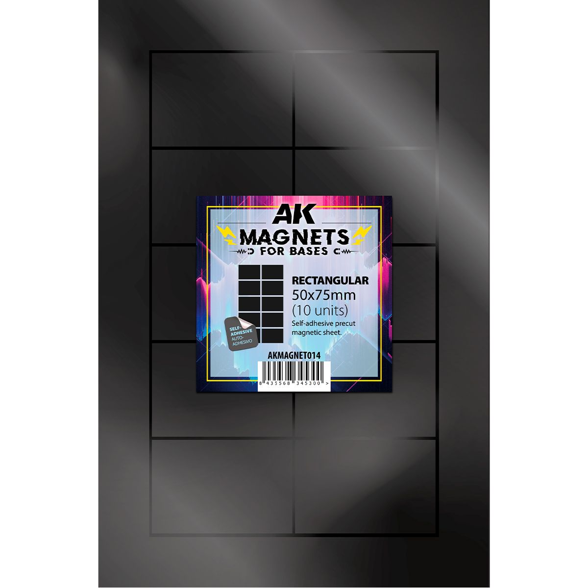 AK Interactive Magnets for Bases RECTANGULAR 50 X 75 - 10 unid
