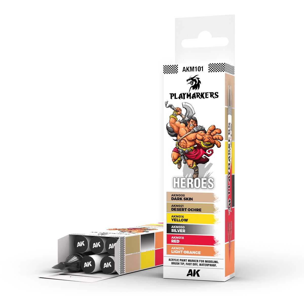 AK Interactive PLAYMARKERS SET - HEROES (6 ref.)