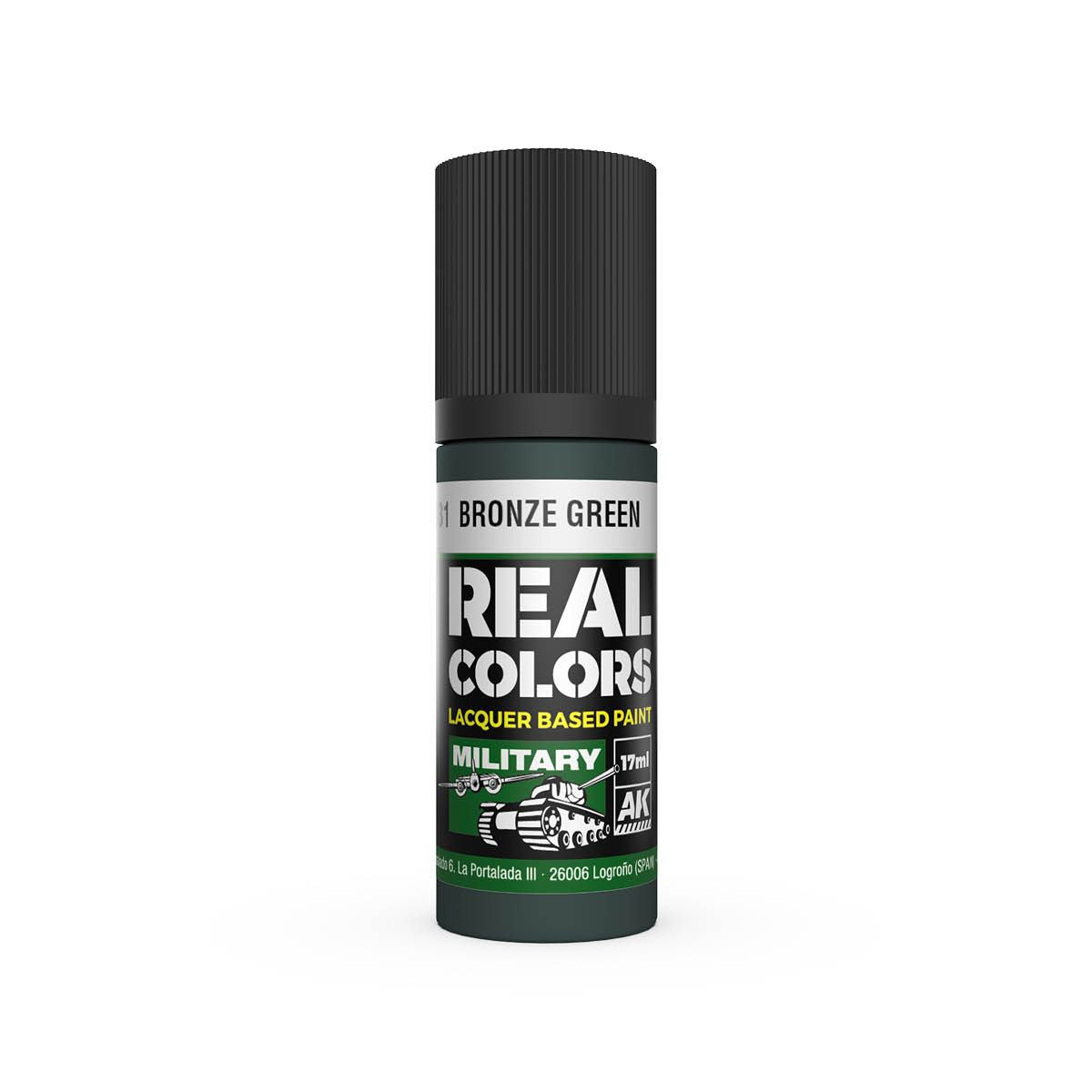 AK Interactive REAL COLORS Bronze Green 17 ml.