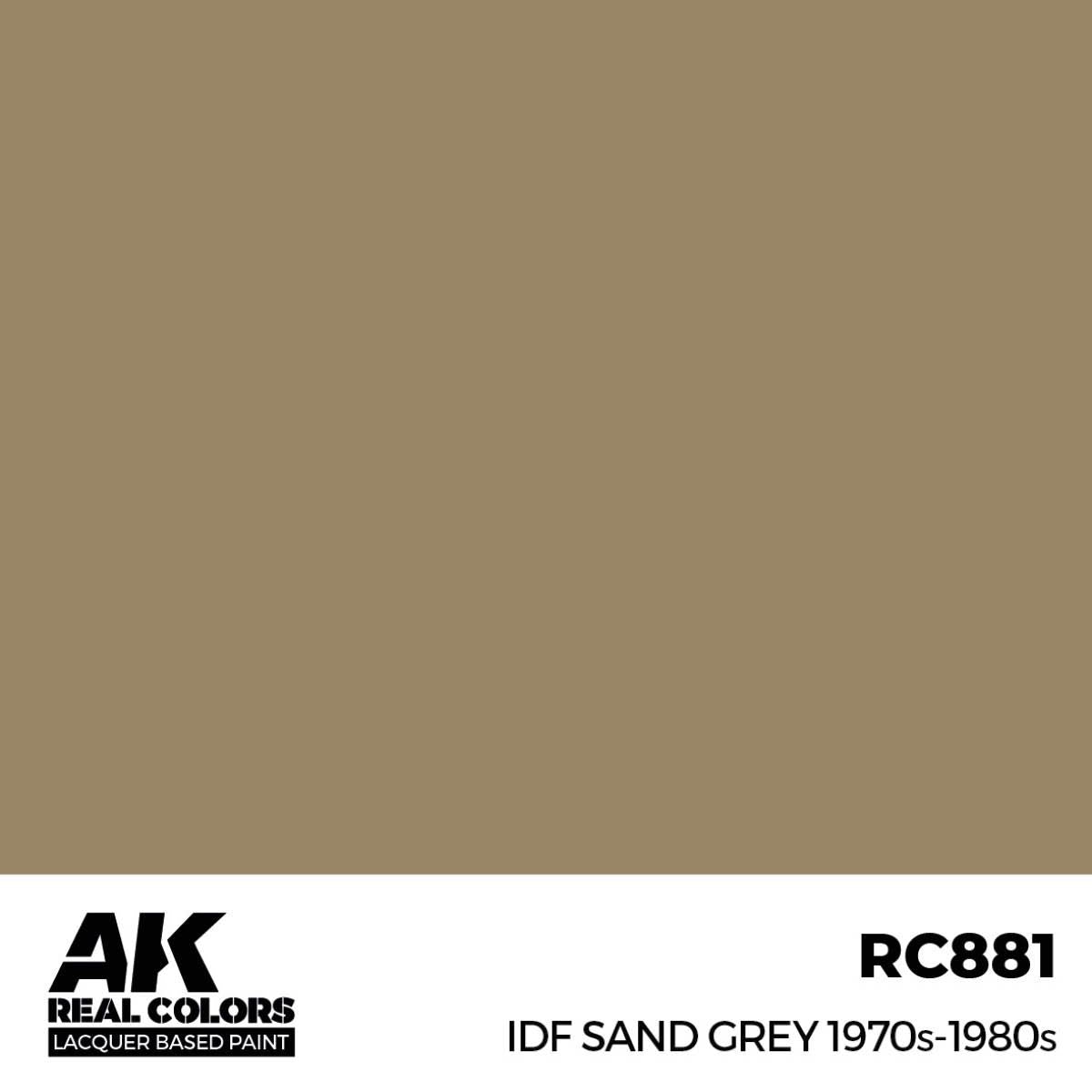 AK Interactive REAL COLORS Idf Sand Grey 1970S-1980S 17 ml.