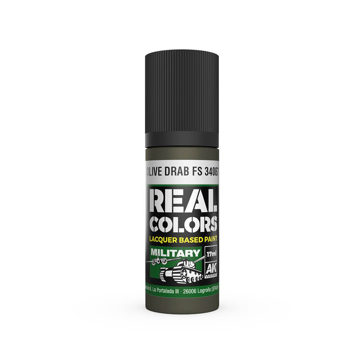 AK Interactive REAL COLORS Olive Drab Fs 34087 17 ml.