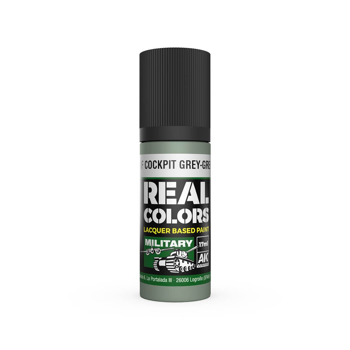 AK Interactive REAL COLORS Raf Cockpit Grey-Green 17 ml.
