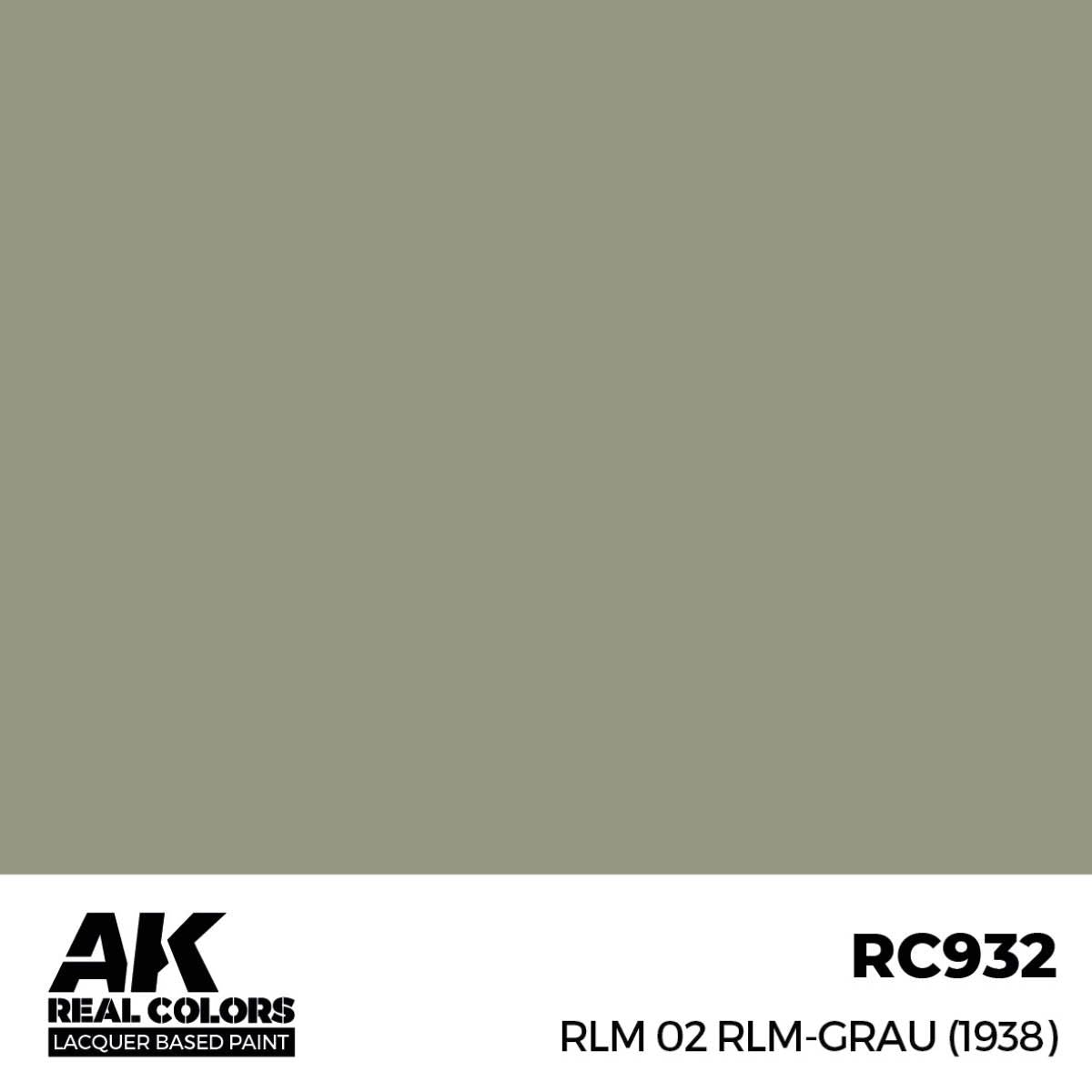 AK Interactive REAL COLORS Rlm 02 Rlm-Grau (1938) 17 ml.