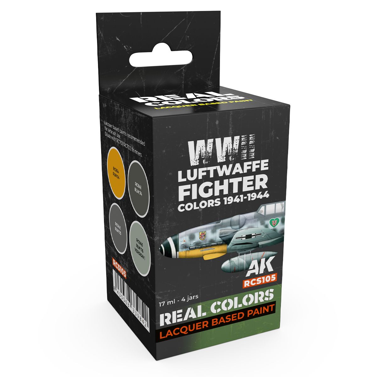 AK Interactive REAL COLORS SETS Luftwaffe Fighter Colors 1941-1944 Set