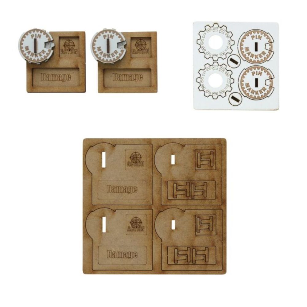 Bolt Action 3 Unit Pin Markers (2 Stück)
