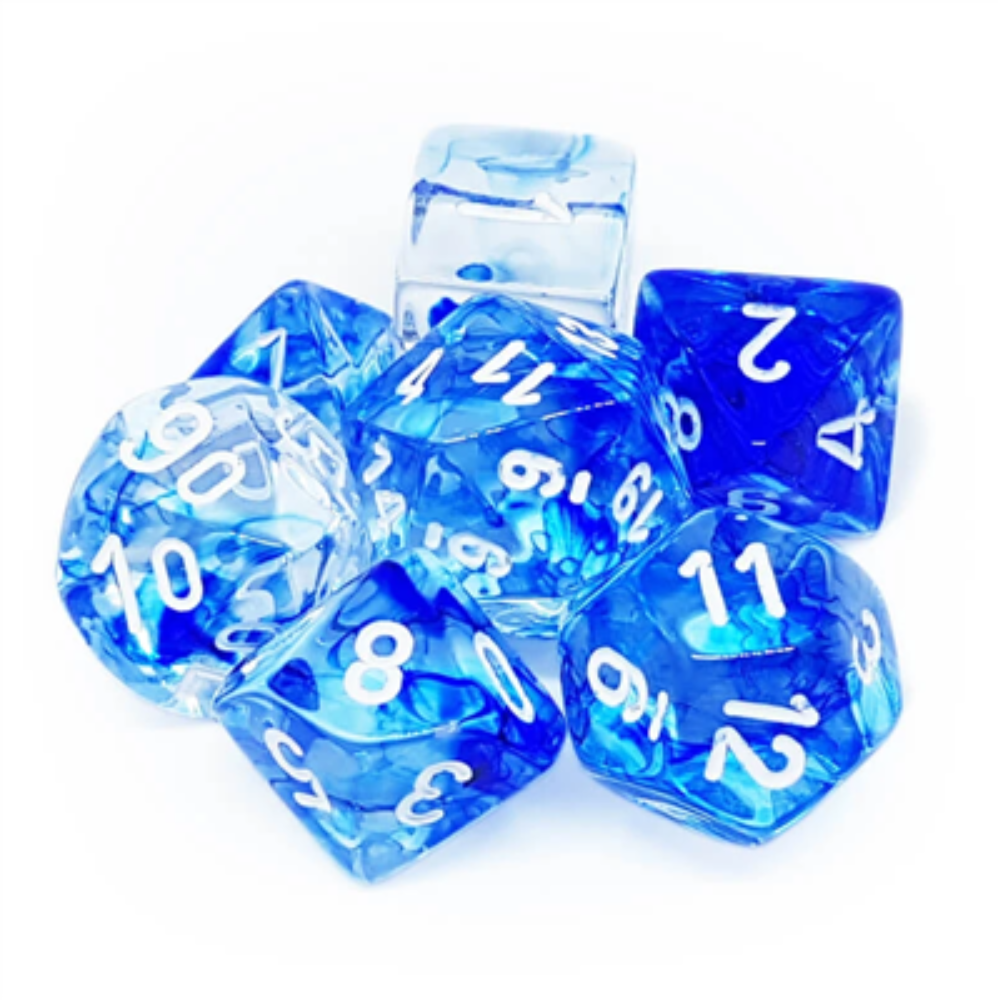 Chessex Polyhedral 7-Die Würfel-Set Opaque - Schwarz/Rot