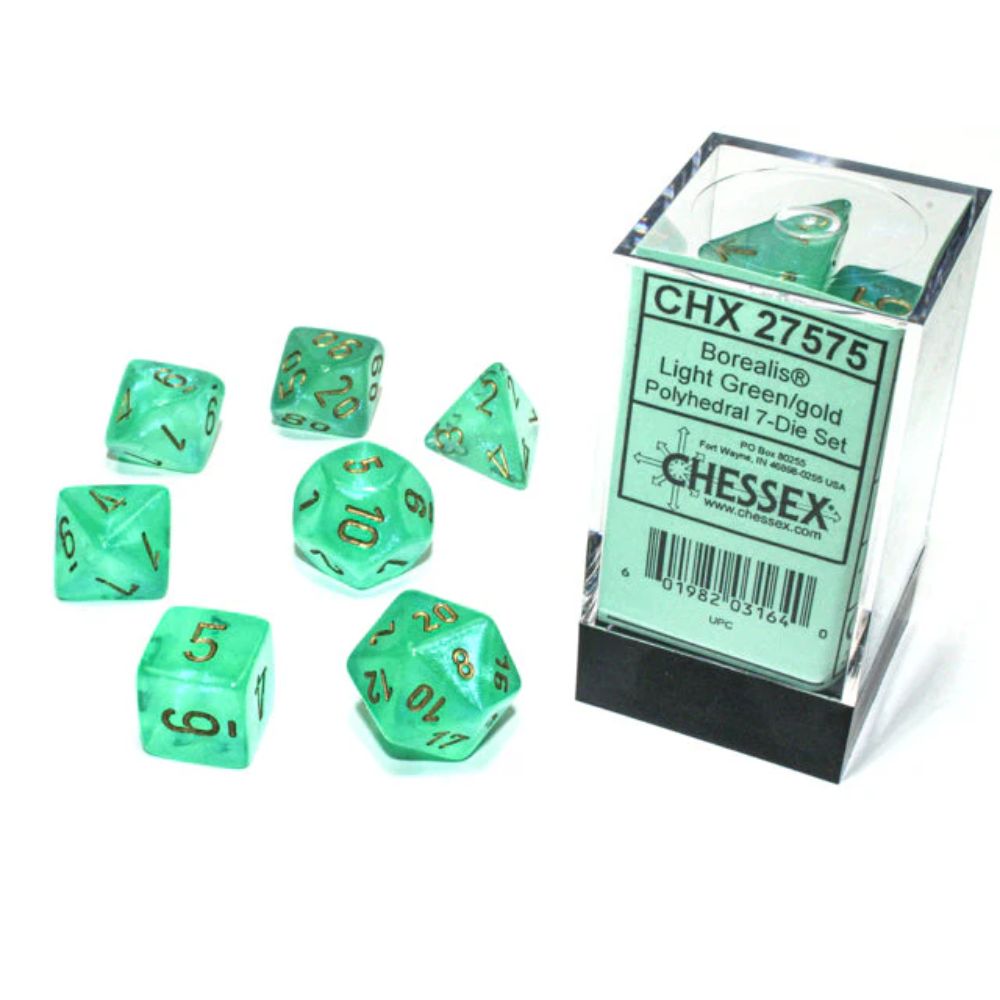 Chessex Polyhedral 7-Die Würfel-Set Opaque - Schwarz/Rot