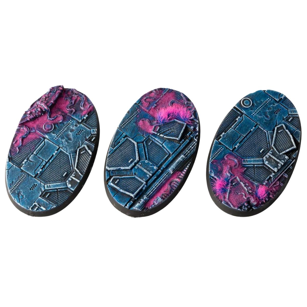 Gamers Grass Alien Infestation Bases, Oval 75mm (x3)