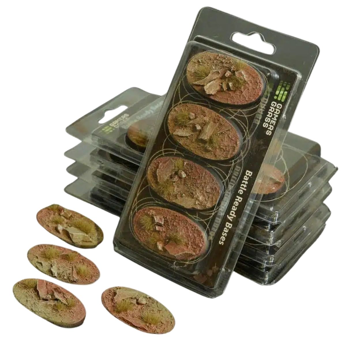 Gamers Grass Badlands Bases, Oval 60mm (x4)