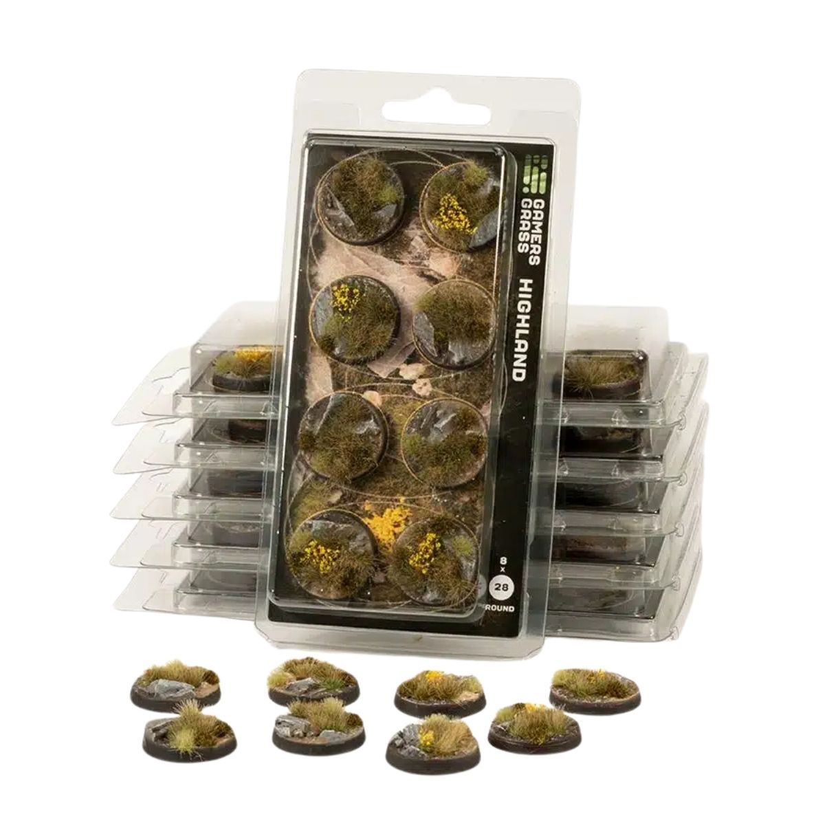 Gamers Grass Highland Bases, Round 28mm (x8)