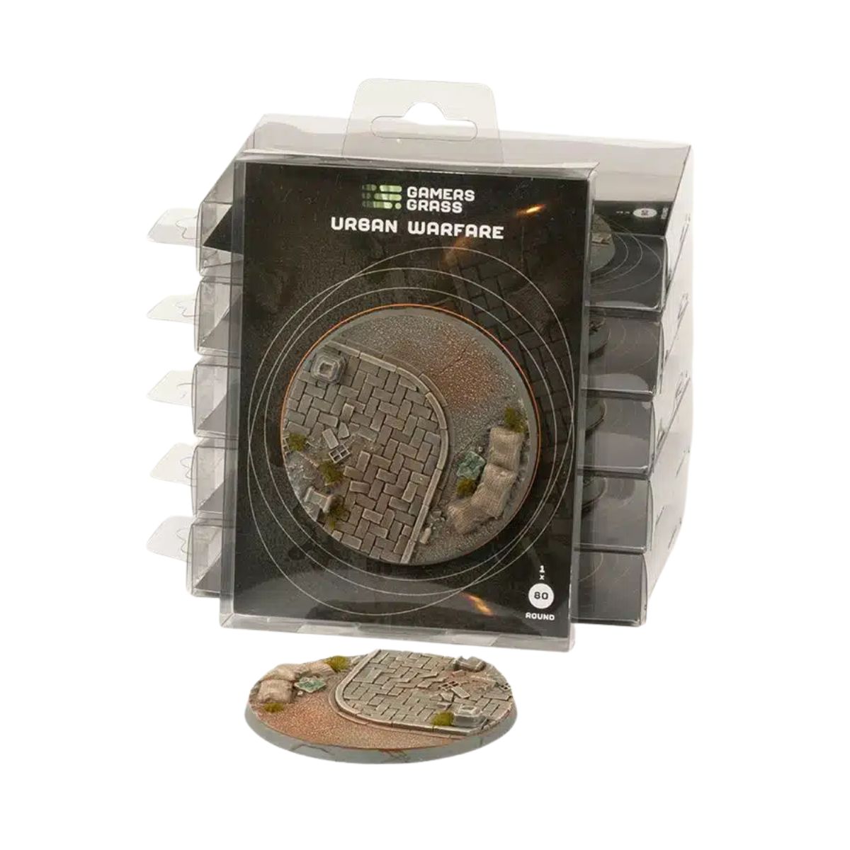 Gamers Grass Urban Warfare Bases, Round 80mm (x1)