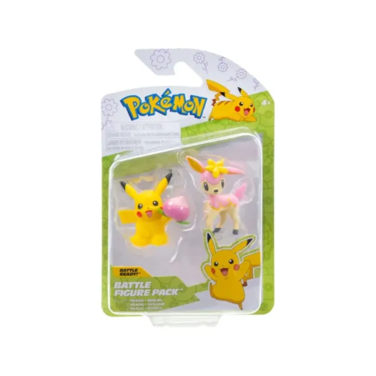Pokémon Battle Figure 2 Pack Spring Pikachu with Pecha Berry & Spring Deerling