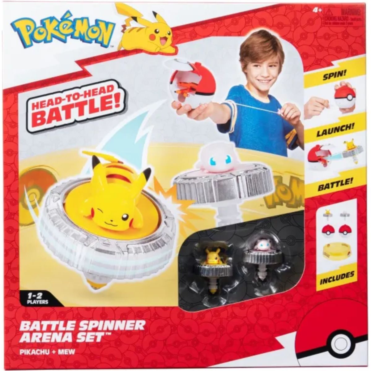 Pokémon Battle Spinner Arena Set Pikachu, Mew & Pokéball