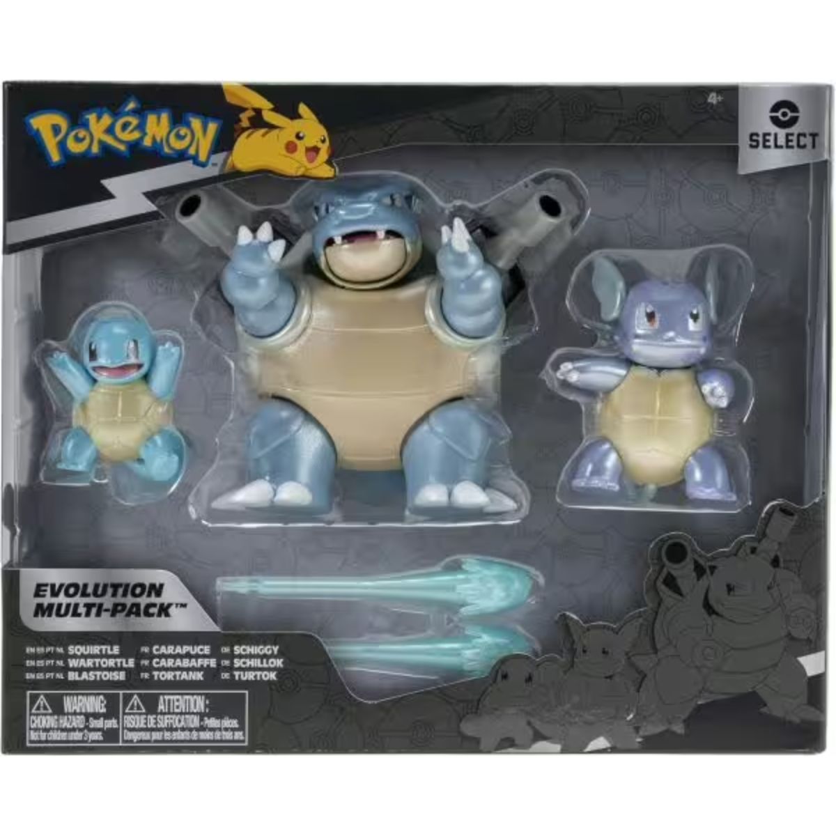 Pokémon Select Evolution Multipack Squirtle #3 Wartortle Blastoise