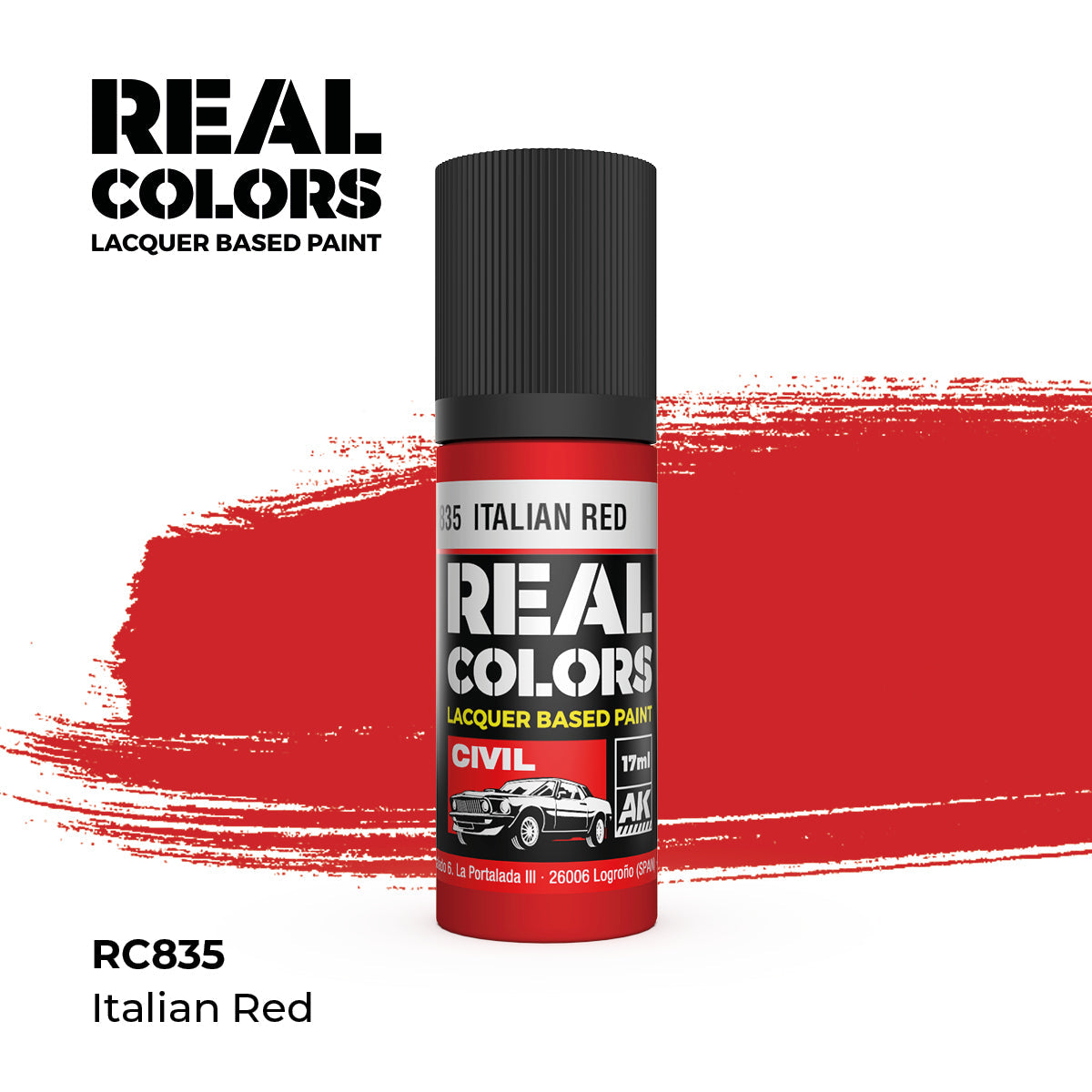 AK Interactive REAL COLORS Italian Red 17 ml.
