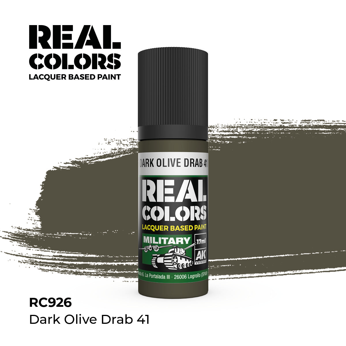 AK Interactive REAL COLORS Dark Olive Drab 41 17 ml.