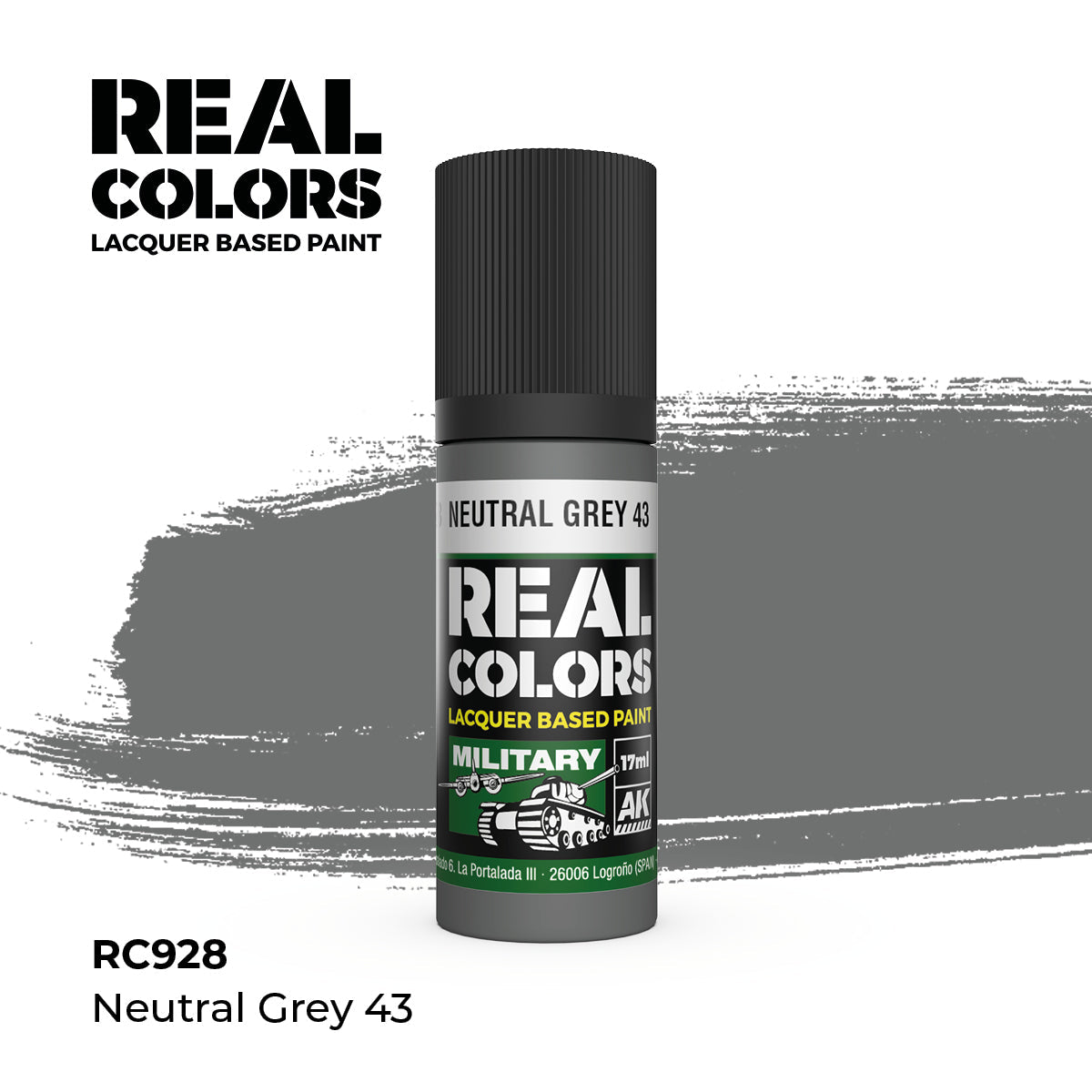 AK Interactive REAL COLORS Neutral Grey 43 17 ml.