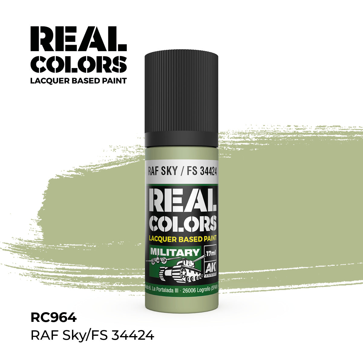 AK Interactive REAL COLORS Raf Sky / Fs 34424 17 ml.