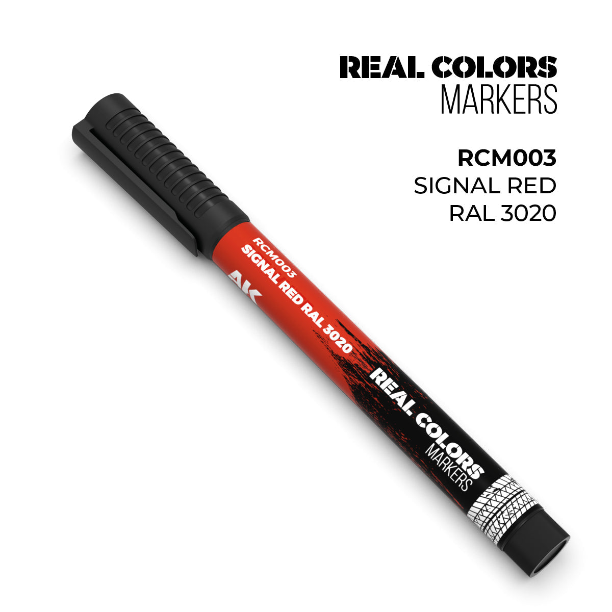AK Interactive REAL COLORS MARKERS Signal Red Ral 3020