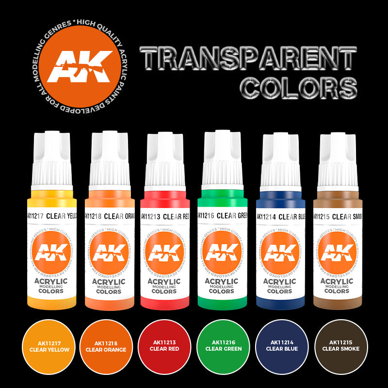 AK Interactive 3GEN Transparent Colors Set 3G