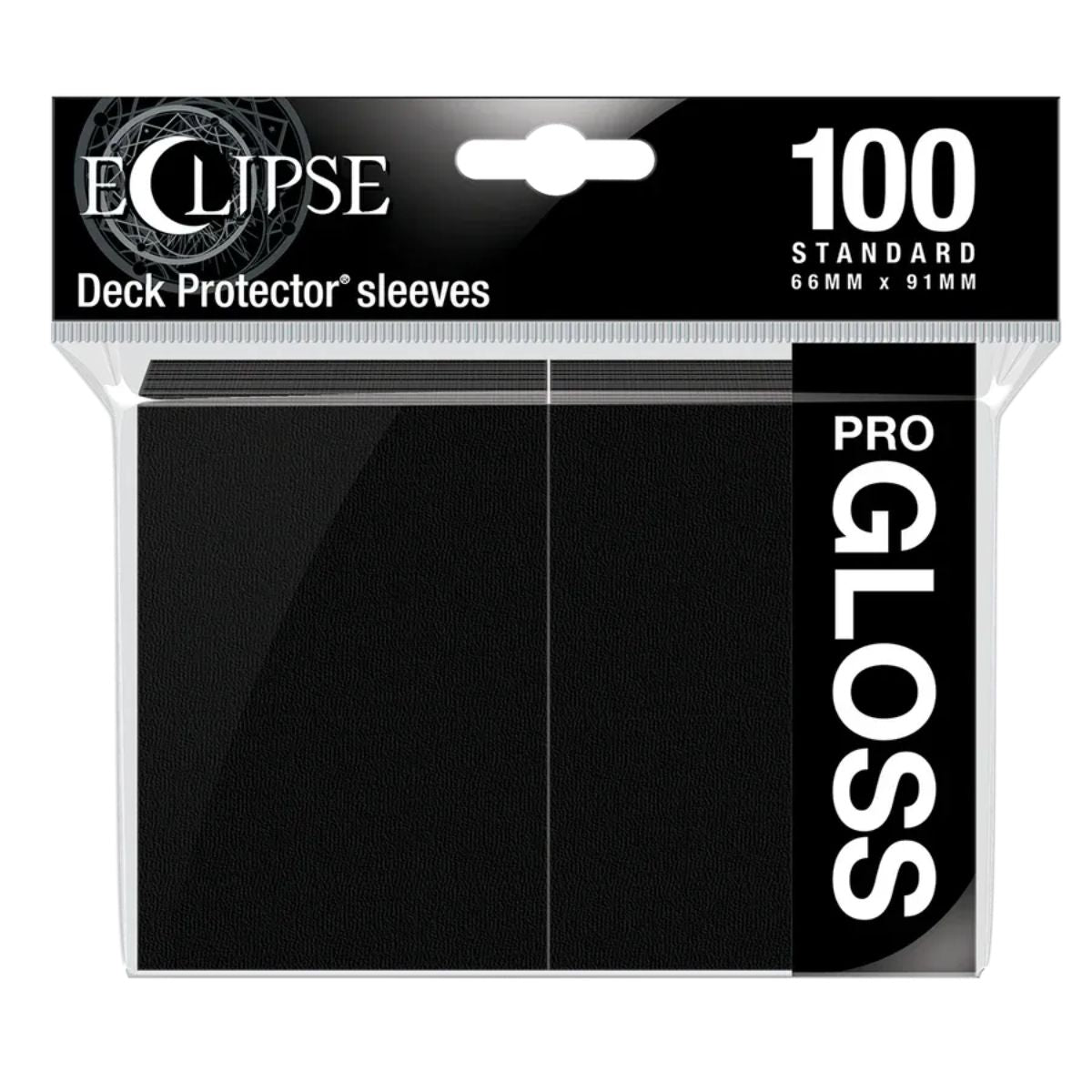 Ultra Pro Eclipse Gloss Standard Deck Protector Sleeves 100ct Jet Black