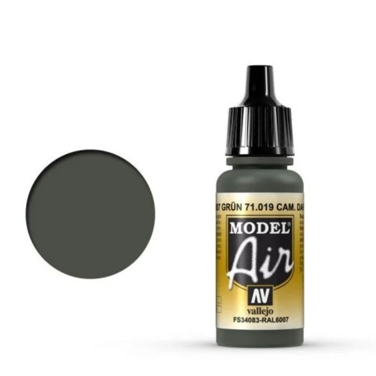 Vallejo Model Air 019 Camouflage Dark Green (17 ml)