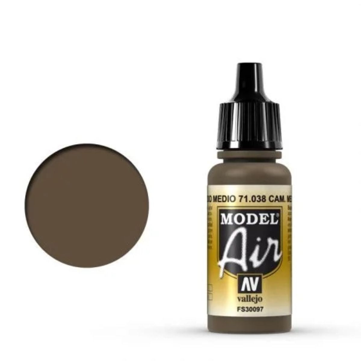 Vallejo Model Air 038 Camouflage Medium Brown (17 ml)