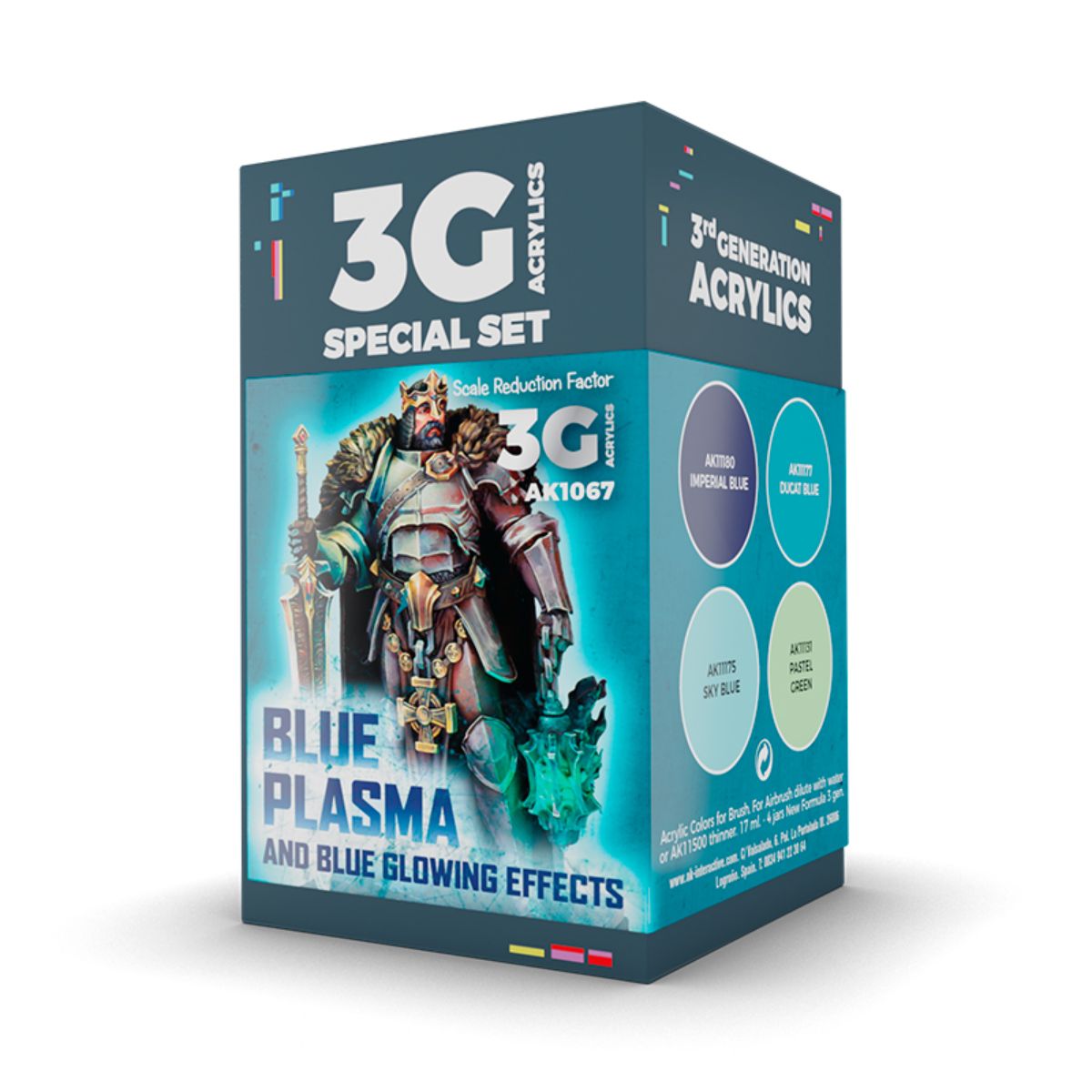 AK Interactive Wargame Color Set. Blue Plasma And Glowing Effects