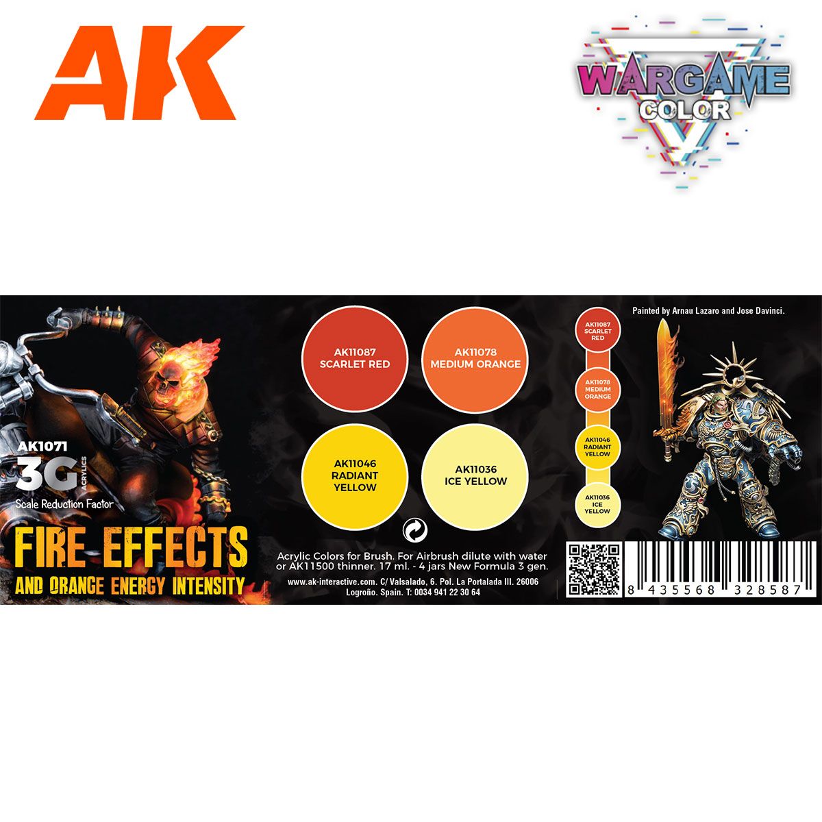 AK Interactive Wargame Color Set Fire Effects