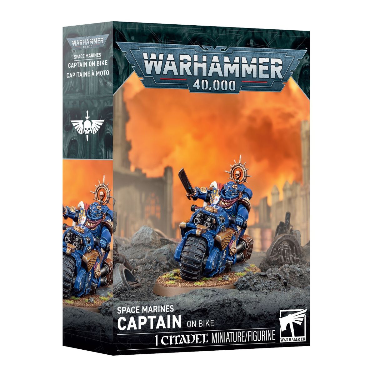 Warhammer 40.000 Space Marines Captain On Bike