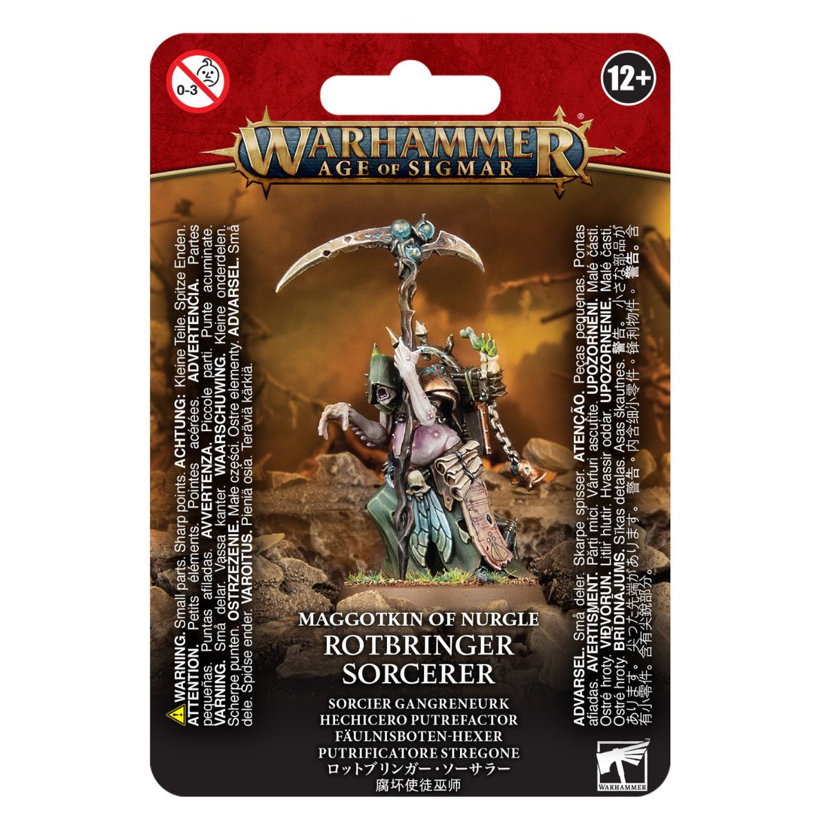 Warhammer Age of Sigmar Maggotkin of Nurgle Rotbringer Sorcerer