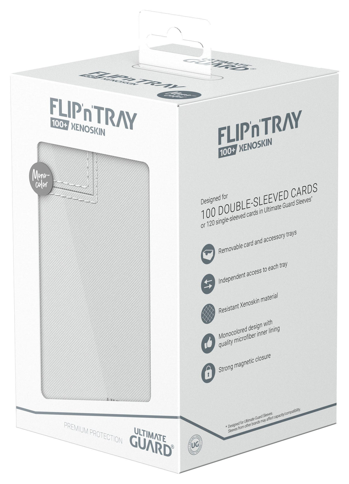 Ultimate Guard Flip`n`Tray 100+ XenoSkin Monocolor Weiß