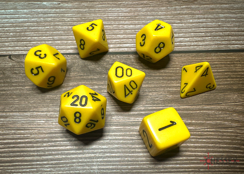 Chessex Polyhedral 7-Die Würfel-Set Opaque - Schwarz/Rot