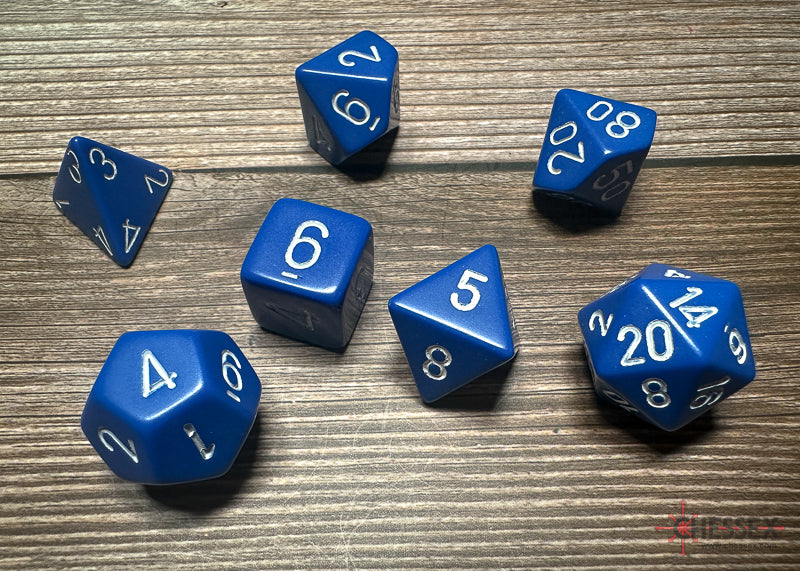 Chessex Polyhedral 7-Die Würfel-Set Opaque - Schwarz/Rot