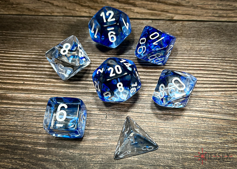 Chessex Polyhedral 7-Die Würfel-Set Opaque - Schwarz/Rot