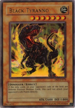 Schwarzer Tyranno DR2-076 Ultra Rare Light Played Deutsch