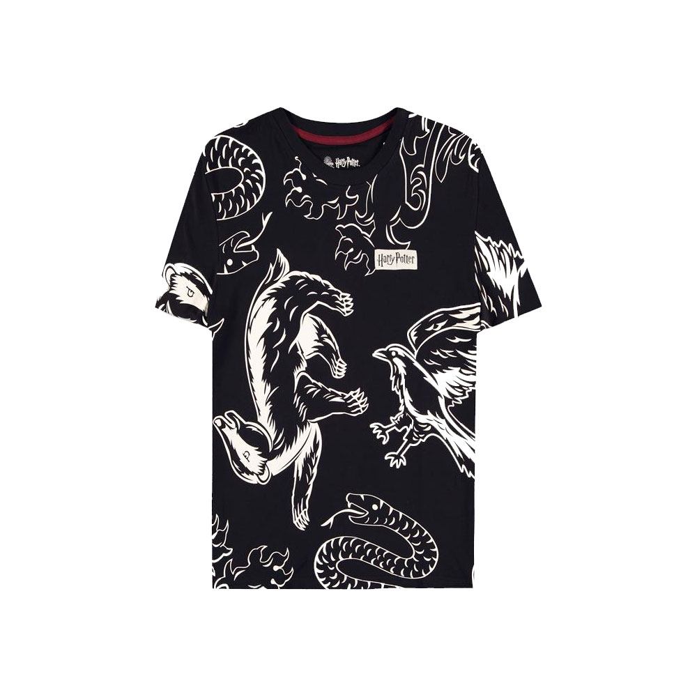 Harry Potter Girlie T-Shirt Heraldic Animals WB AOP - S