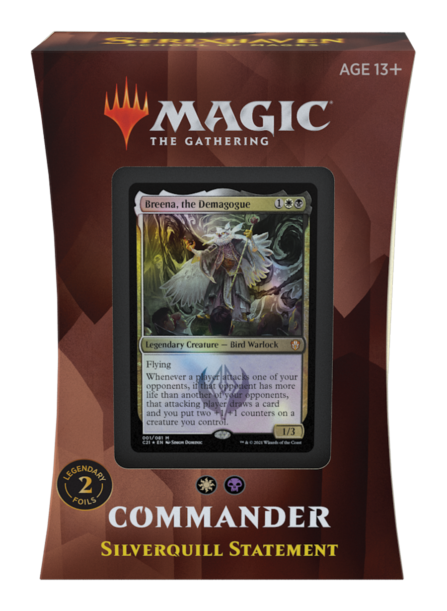 Strixhaven: School of Mages - Commander-Deck - Silverquill Statement - englisch