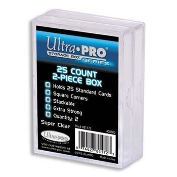 Ultra Pro - 2-Piece 25 Count Storage Box Clear